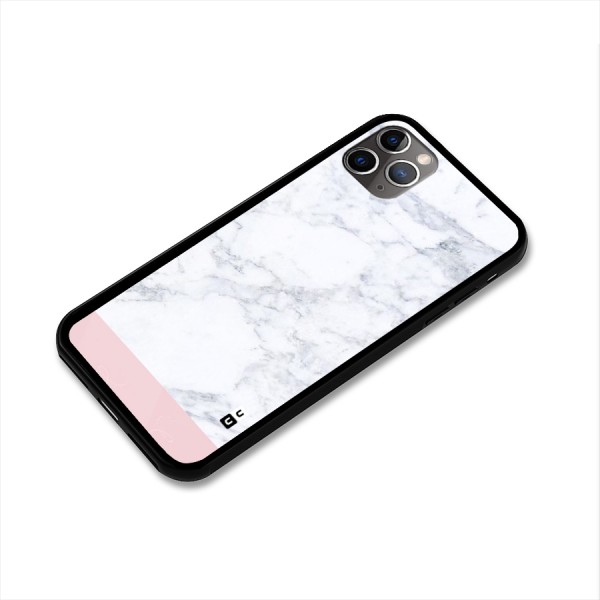Pink White Merge Marble Glass Back Case for iPhone 11 Pro Max