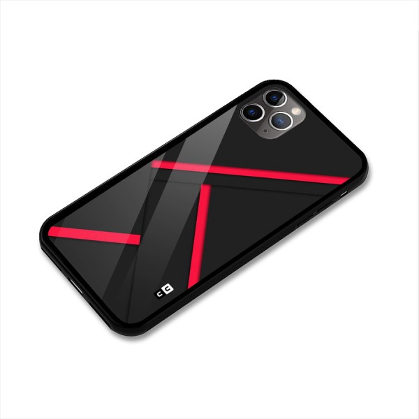 Red Disort Stripes Glass Back Case for iPhone 11 Pro Max