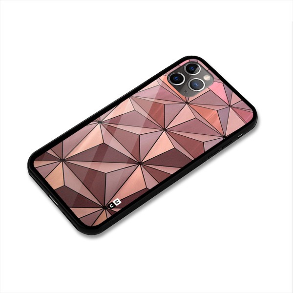 Rosegold Abstract Shapes Glass Back Case for iPhone 11 Pro Max