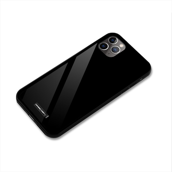 Simple Black Glass Back Case for iPhone 11 Pro Max