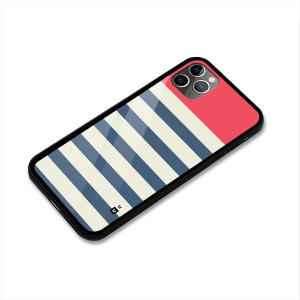 Solid Orange And Stripes Glass Back Case for iPhone 11 Pro Max