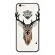 Aesthetic Deer Design Glass Back Case for iPhone 6 6S