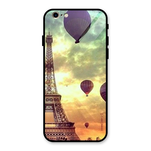 Artsy Hot Balloon And Tower Glass Back Case for iPhone 6 6S