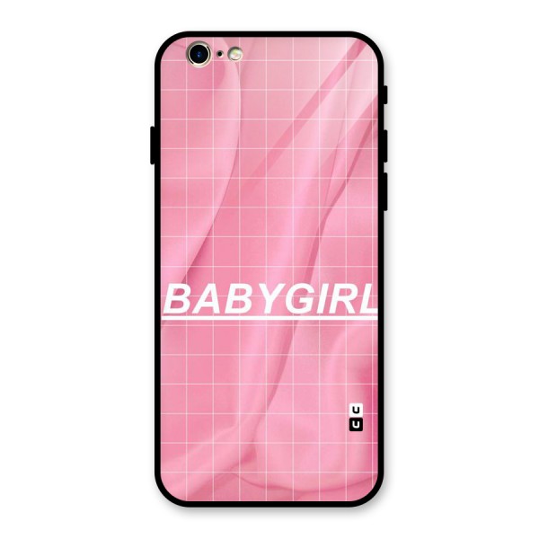 Baby Girl Check Glass Back Case for iPhone 6 6S