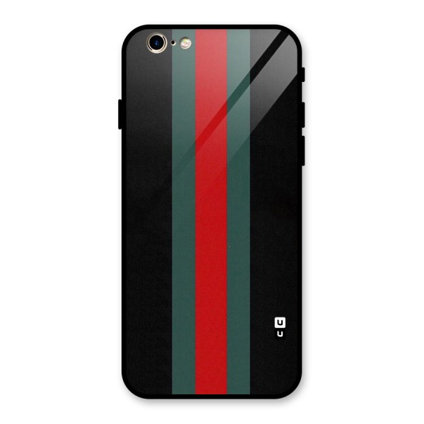 Basic Colored Stripes Glass Back Case for iPhone 6 6S
