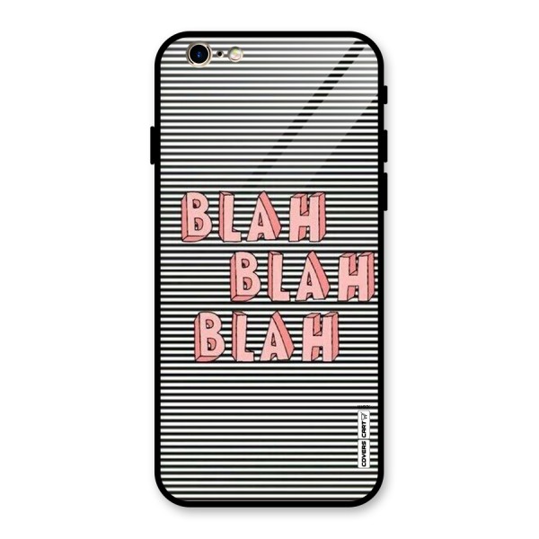 Blah Stripes Glass Back Case for iPhone 6 6S