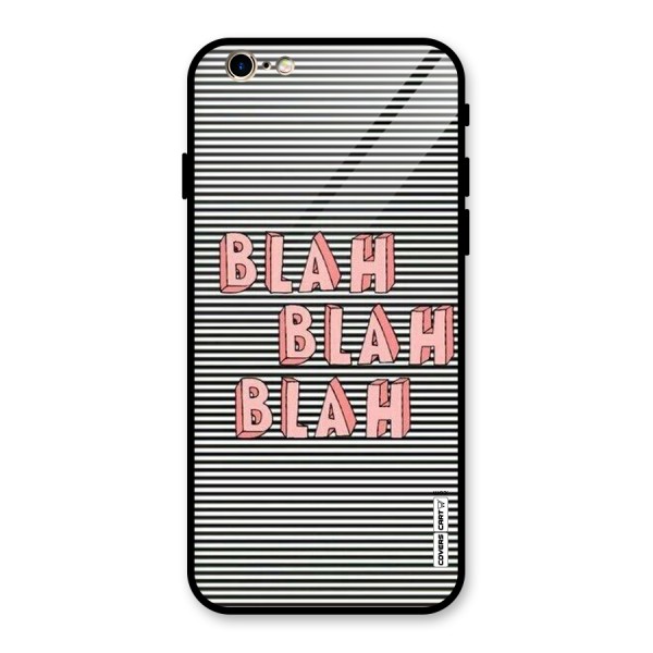 Blah Stripes Glass Back Case for iPhone 6 6S