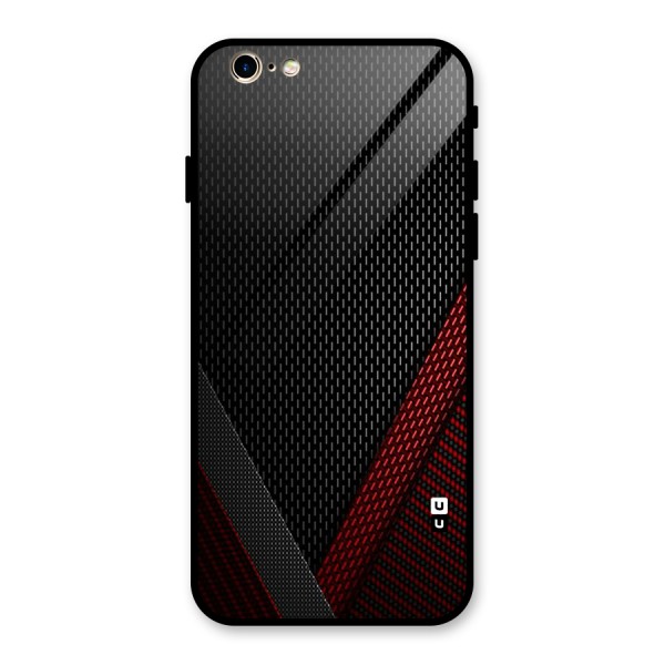 Classy Black Red Design Glass Back Case for iPhone 6 6S