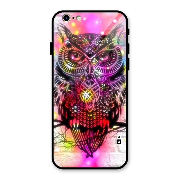 Colourful Owl Glass Back Case for iPhone 6 6S