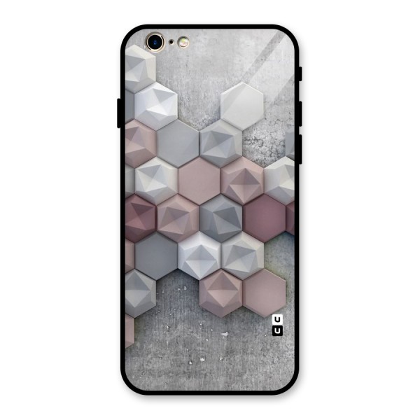 Cute Hexagonal Pattern Glass Back Case for iPhone 6 6S