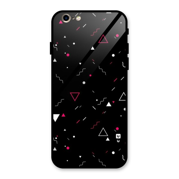 Dark Shapes Design Glass Back Case for iPhone 6 6S