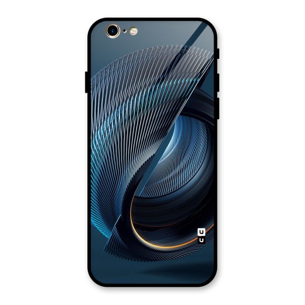 Digital Circle Pattern Glass Back Case for iPhone 6 6S
