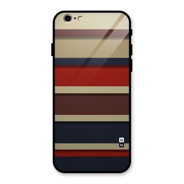 Elegant Stripes Pattern Glass Back Case for iPhone 6 6S