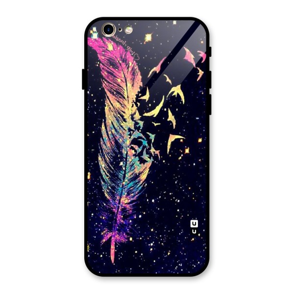 Feather Bird Fly Glass Back Case for iPhone 6 6S