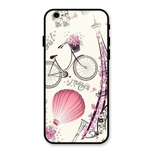 Flower Clipart Glass Back Case for iPhone 6 6S