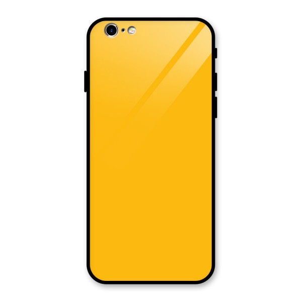 Gold Yellow Glass Back Case for iPhone 6 6S