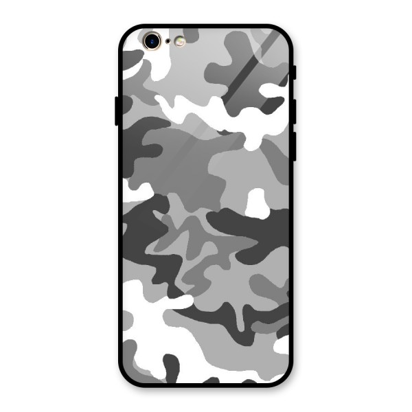 Grey Military Glass Back Case for iPhone 6 6S