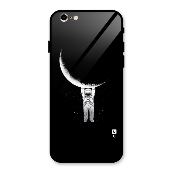 Hanging Astronaut Glass Back Case for iPhone 6 6S
