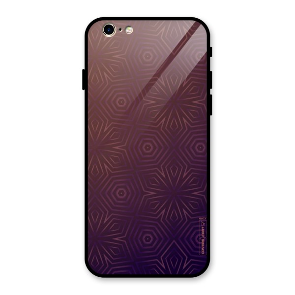 Lavish Purple Pattern Glass Back Case for iPhone 6 6S