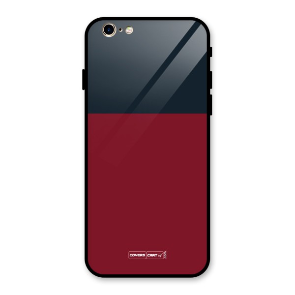 Maroon and Navy Blue Glass Back Case for iPhone 6 6S