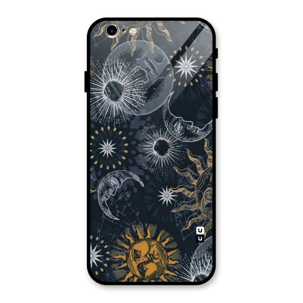 Moon And Sun Glass Back Case for iPhone 6 6S