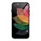 Net Leaf Color Design Glass Back Case for iPhone 6 6S