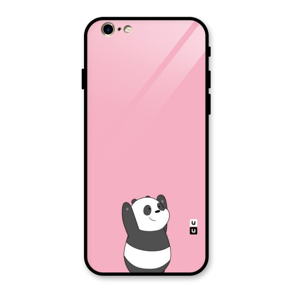 Panda Handsup Glass Back Case for iPhone 6 6S