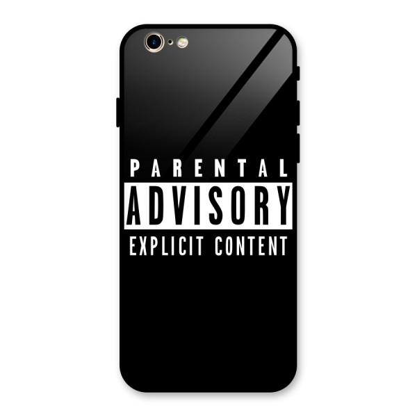 Parental Advisory Label Glass Back Case for iPhone 6 6S