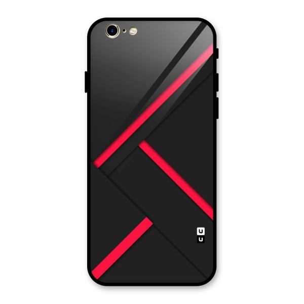 Red Disort Stripes Glass Back Case for iPhone 6 6S