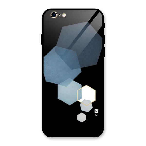 Shades Of Blue Shapes Glass Back Case for iPhone 6 6S