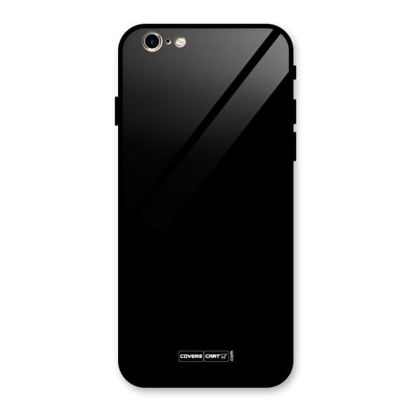 Simple Black Glass Back Case for iPhone 6 6S