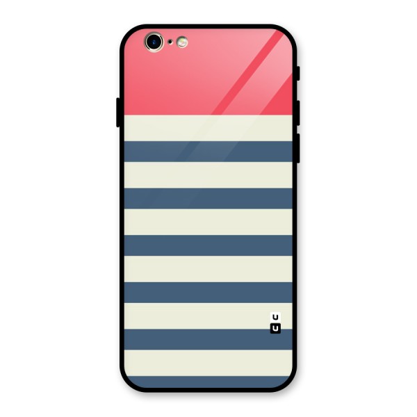 Solid Orange And Stripes Glass Back Case for iPhone 6 6S