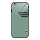 Solid Sports Stripe Glass Back Case for iPhone 6 6S