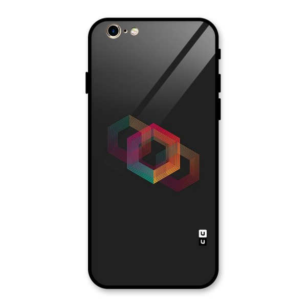 Tri-hexa Colours Glass Back Case for iPhone 6 6S