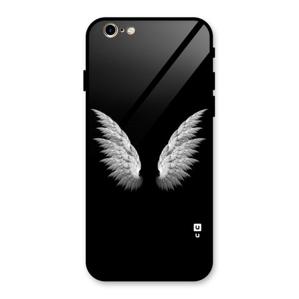 White Wings Glass Back Case for iPhone 6 6S