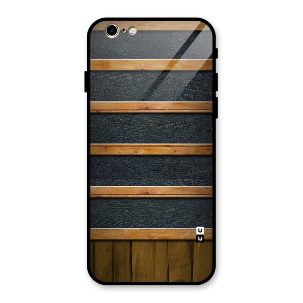 Wood Design Glass Back Case for iPhone 6 6S