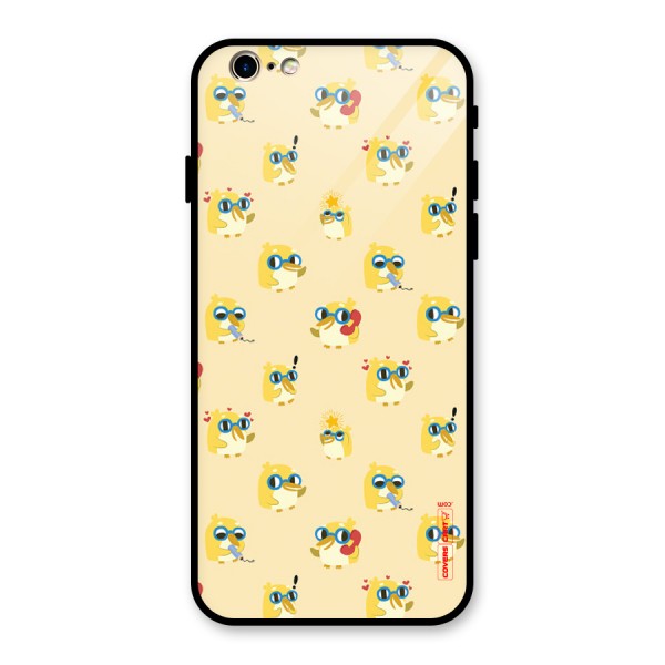 Yellow Parrot Glass Back Case for iPhone 6 6S