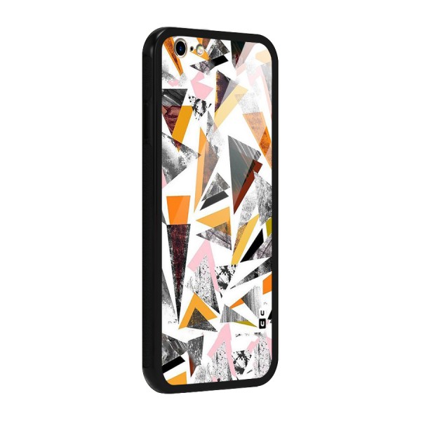Abstract Sketchy Triangles Glass Back Case for iPhone 6 6S