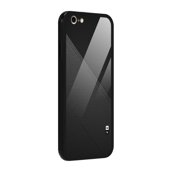 Black Polka Stripe Glass Back Case for iPhone 6 6S