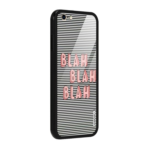 Blah Stripes Glass Back Case for iPhone 6 6S