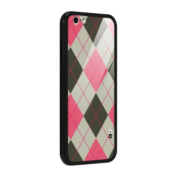 Check And Lines Glass Back Case for iPhone 6 6S