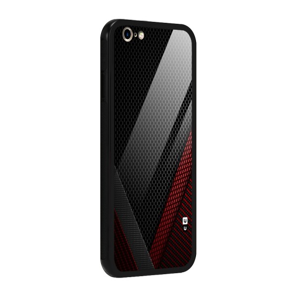 Classy Black Red Design Glass Back Case for iPhone 6 6S