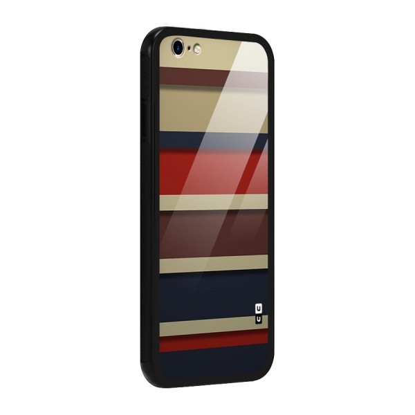 Elegant Stripes Pattern Glass Back Case for iPhone 6 6S