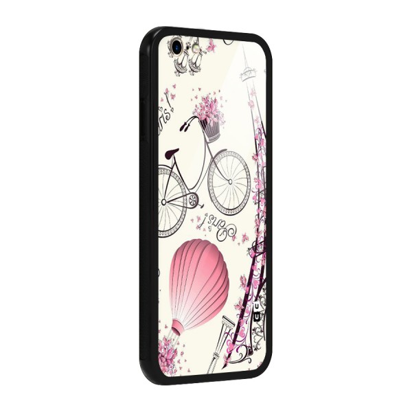 Flower Clipart Glass Back Case for iPhone 6 6S