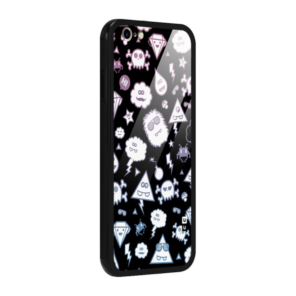 Funny Faces Glass Back Case for iPhone 6 6S
