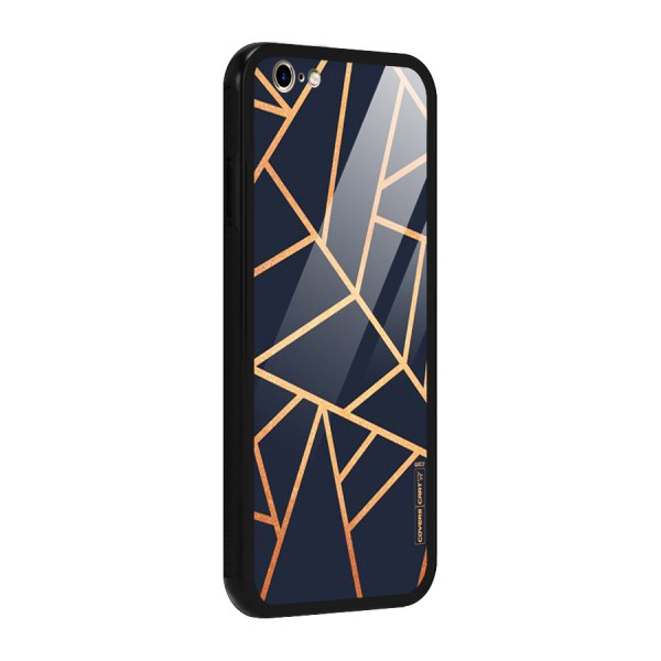 Golden Pattern Glass Back Case for iPhone 6 6S