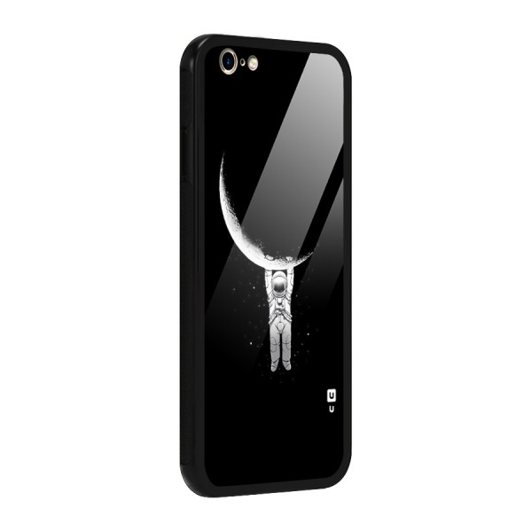 Hanging Astronaut Glass Back Case for iPhone 6 6S