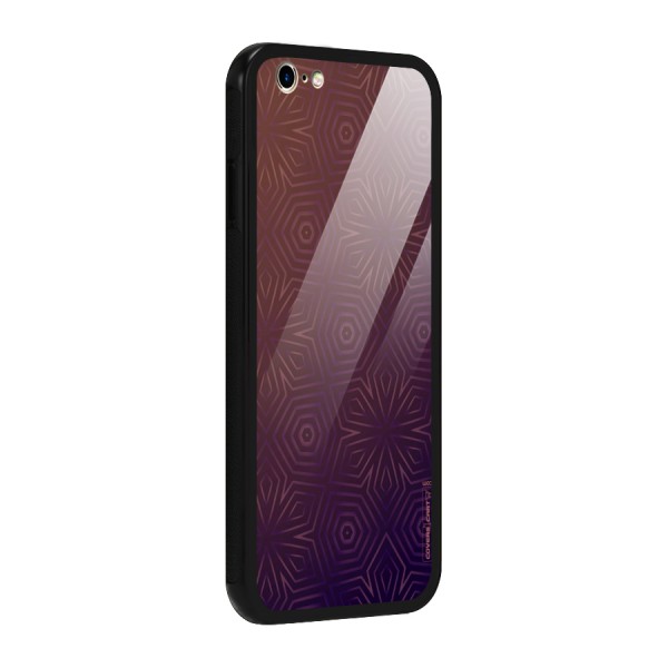 Lavish Purple Pattern Glass Back Case for iPhone 6 6S
