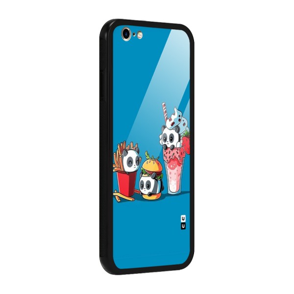 Panda Lazy Glass Back Case for iPhone 6 6S