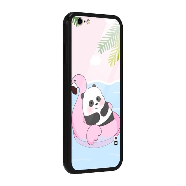 Panda Swim Glass Back Case for iPhone 6 6S